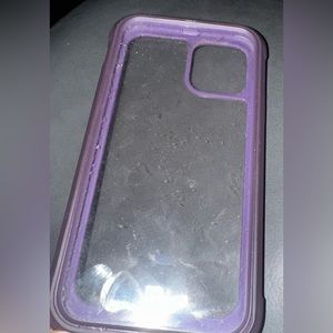 Selling used iPhone 12 case. Purple and clear.